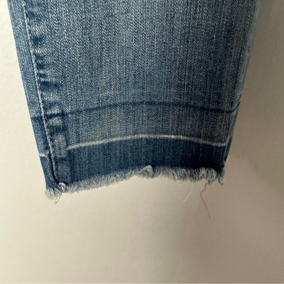 Anthropologie Pilcro Slim Straight Frayed Hem Denim Jeans Ankle Size 31 Tall - Picture 7 of 16
